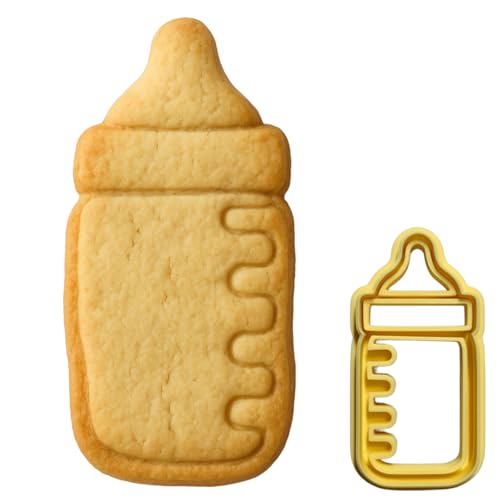 Tagliabiscotti Biberon 9,9x4,7 cm – Stampino per Biscotti a Tema Nascita in PLA 3D – Idea Regalo per Baby Shower, Dolci per Neonati – Handmade da Instile3D