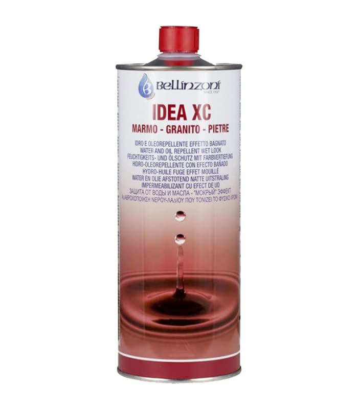 BELLINZONI - Idea Xc, idrorepellente, oleorepellente, protettore di superfici in pietra, facciate e piani di lavoro, per marmo, granito, pietra calcarea, 250 ml