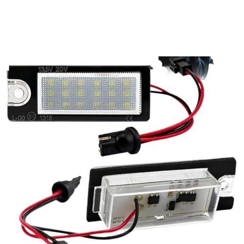 Luz matrícula LED para Volvo V70 XC70 XC90 S60 S80 lámpara placa 3528-SMD