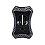 Silver Black and Blue Carbon Fiber