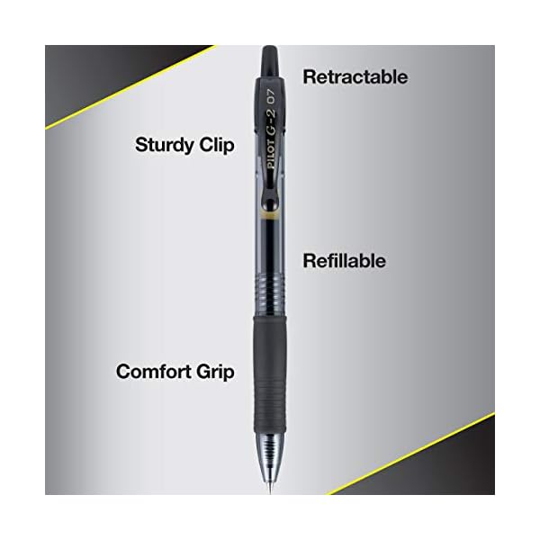 Pilot Pen G2 Premium Gel Roller Pen 7 mm Offene Lager schwarz, Acryl, Mehrfarbig – Bild 3