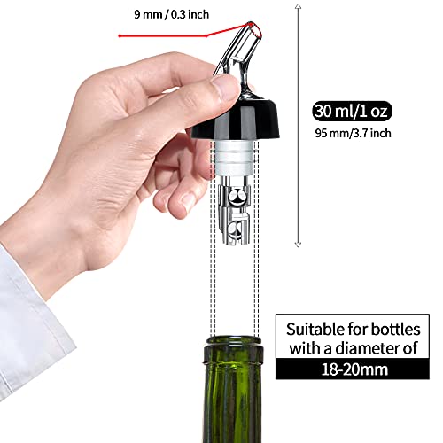 Automatic Measured Bottle Pourer - 1.5oz/45ml Quick Shot Spirit Measure Pourer Drinks Wine Cocktail Dispenser Home Bar Tools