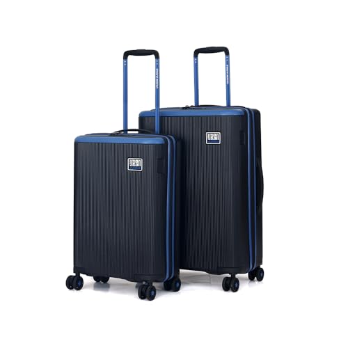 Image of Urban Jungle Lumolite Trolley Bag Set of 2 Hardside Polycarbonate Small, Medium (65, 55 cm) Light Weight Suitcase with, 8 Spinner Wheels and TSA Lock Travelling Luggage for Men & Women | Black