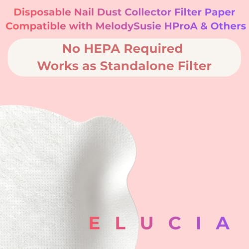 120 piezas de papel filtro desechable para colector de polvo de uñas miniatura 2