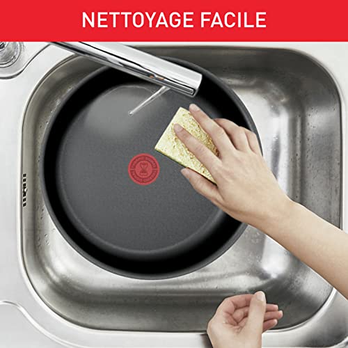 Tefal Ingenio Lot de 3 casseroles 16/18/20 cm + poignée amovible, Tous feux dont induction, Revêtement antiadhésif, Fabriqué en France, Expertise, Noir L6509503