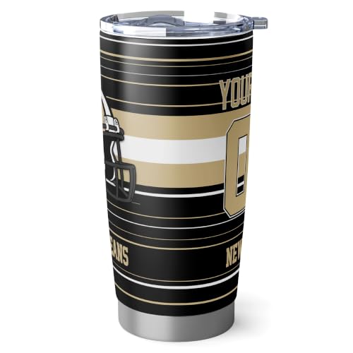 Image of New Orleans Tumbler 20oz Travel Mug Gifts Custom Name Number