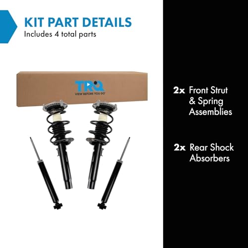 Image of TRQ Front & Rear Complete Strut & Shock Absorber Kit for BMW 3 Series New