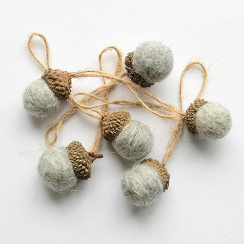 Weihnachten Filz Eichel Anhänger 6er Set für kreative Baumschmuck...