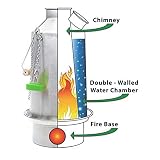 Kelly Kettle Zestaw czajnika trekkingowego – pojemność 0,6 l / 590 ml czajnik kempingowy ze stali nierdzewnej | gwizdki po ugotowaniu | piec kempingowy na drewno | do wędrówek, pikników, wędkowania