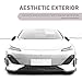 Foelony 6 PCS Car Bumper Spoiler Canards Trim Kit, Wind Blade Style Car Spoiler Anti-Collision Decor Sticker, Self-Adhesive PVC Fashion Cars Body Decal, Universal for Most Cars (Glossy Black)