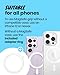 On The Grip Compatible with Magsafe Ultra-Thin Collapsible Phone Grip – Sleek Magnetic Phone Holder for iPhone & Android, 360 Rotation, Wireless Charger Compatible, Durable & Portable (White)