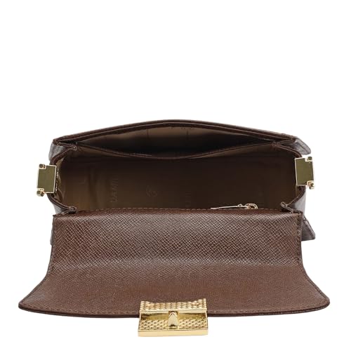 Image of Da Milano Leather Satchel Bag for Women (01019SOL)