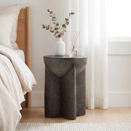 Image of COSIEST Outdoor Patio Side Table, Lightweight MgO Concrete Accent Table