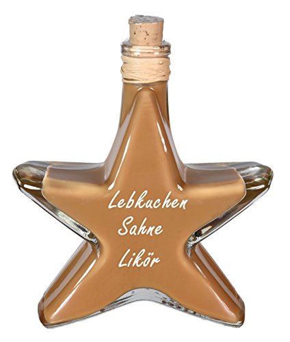 10 x Lebkuchen Sahne Likör 0,2 Stern Flasche Winterlikör | 10% Mengenrabatt