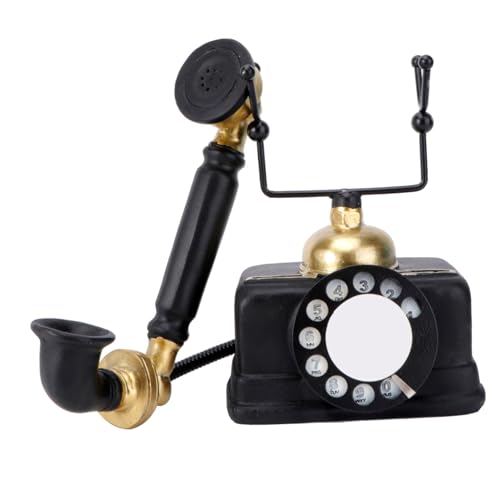 Téléphone Vintage en Résine 19cm | Décoration de Bureau Rétro Aléatoire