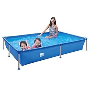 Wehncke Stalen Frame Zwembad 228x159x42 cm Blauw.