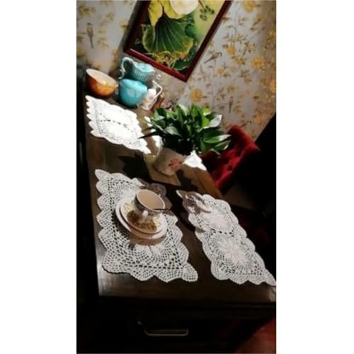 Napperon dentelle coton pour protéger meuble bois rayures salon - 6