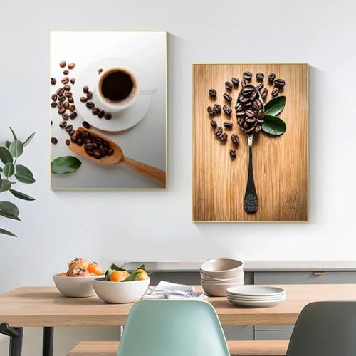 Affiches et impressions de latte haut de gamme art mural café sur toile pour restaurant