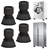 piedini per lavatrice, 4 Pezzi Piedini Antivibrazione Impilabili, Antiscivolo Universale Piedini Gommine, Frigorifero e Ammortizzatori Lavatrice, per Lavatrici e Asciugatrici