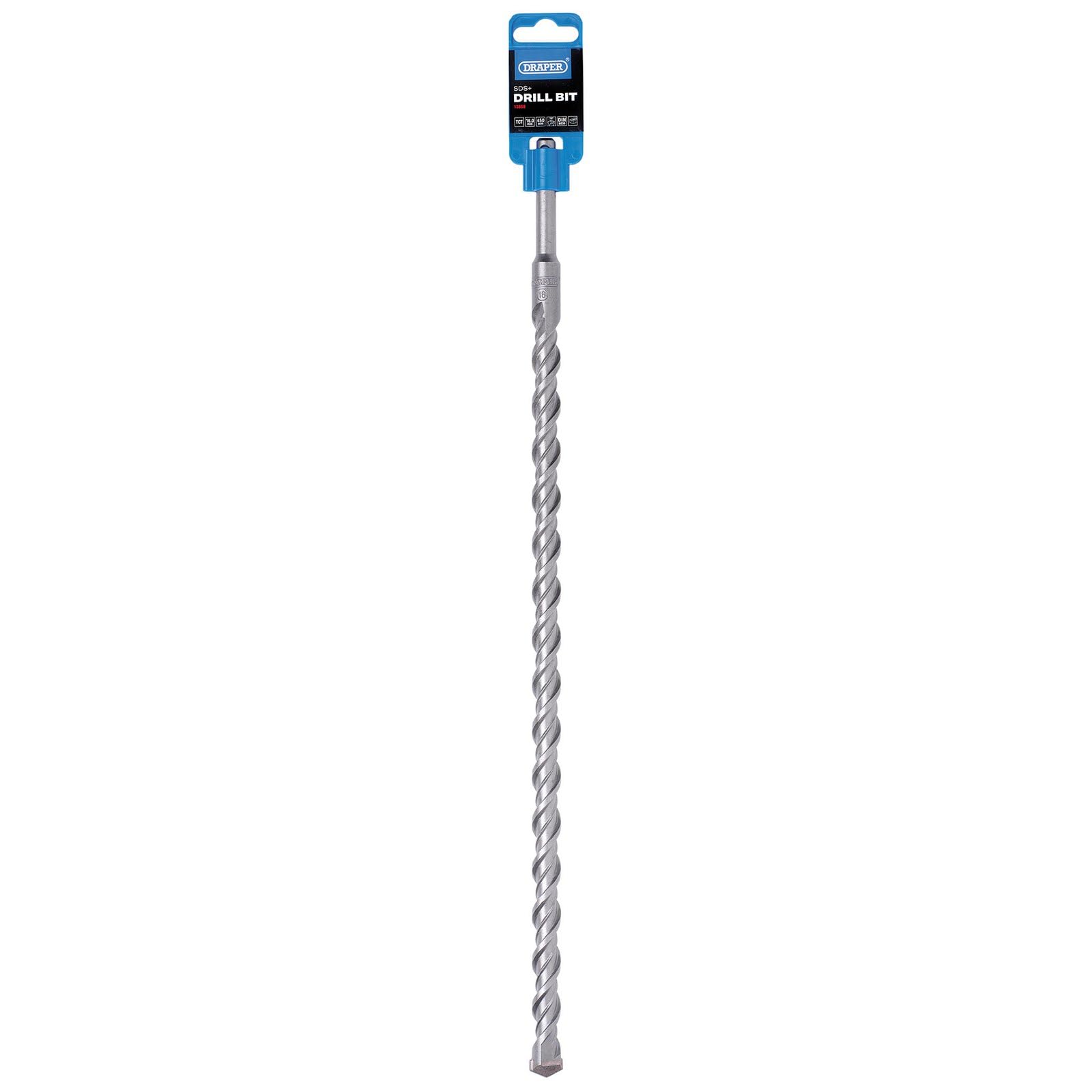 Draper SDS Plus Drill Bit, 16.0 x 450mm -13858 - Tungsten Carbide Tip, Double Flute, for Concrete Masonry, Brick, Stone, Granite - Image 2