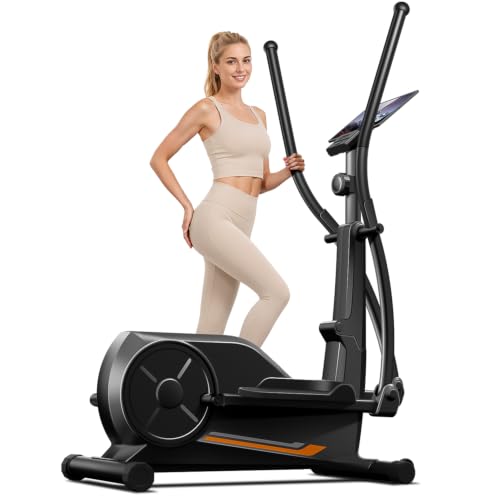 Image of CURSOR Elliptical Exercise Machine, Elliptical Machine for Home with Hyper-Quiet Magnetic Driving System,8&16 Levels Resistance,Compact Elliptical with 12IN Stride,LCD Monitor,350LBS Weight Capacity
