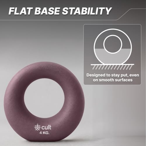Image of Cult Moon Kettlebell 4 Kg with Neoprene Coating, Cast Iron Core, Wide Handle & Stable Base for Strength Training & Home Workouts