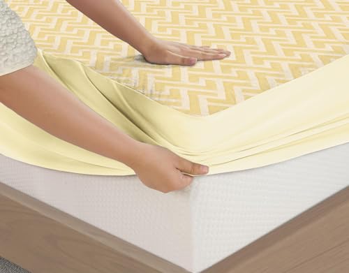 Image of BSB HOME Ultra Soft Waterproof Cotton Terry Mattress Protector Double Size Breathable Hypoallergenic Noiseless Fitted Bed Protector 60x78 inch Mattress /Bed Cover (King 60 X 78 inch | 5x6 ft, Beige)