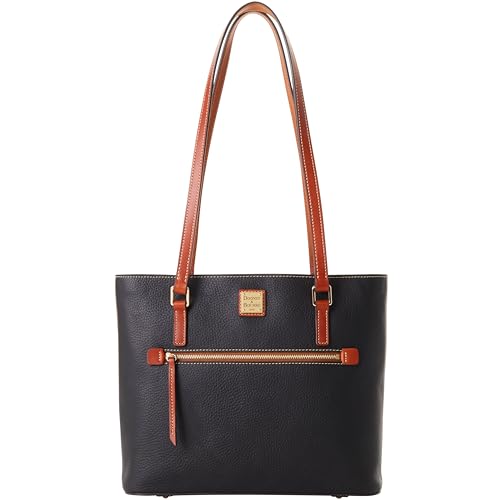 Image of Dooney & Bourke Tote Bags for Women, Large Pebble Grain Leather Shopper Bag with Zipper