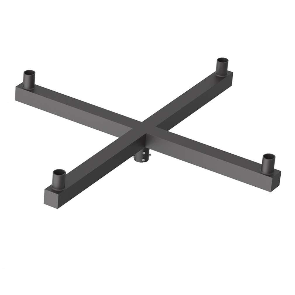 Quad 90 Degree Bull Horn Tenon with 4 Arms,Top Tenons Fits with 2 3/8" Slip Fit Mount,Low Profile Bullhorn Light Pole Brackets for Shoebox LED Street Light,Tenon Adapter,Pole Top Mount Pole Adapter