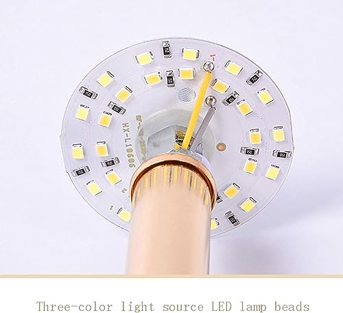 Lámpara de pie dorada con brillo ajustable que soluciona la falta de luz en salas 4