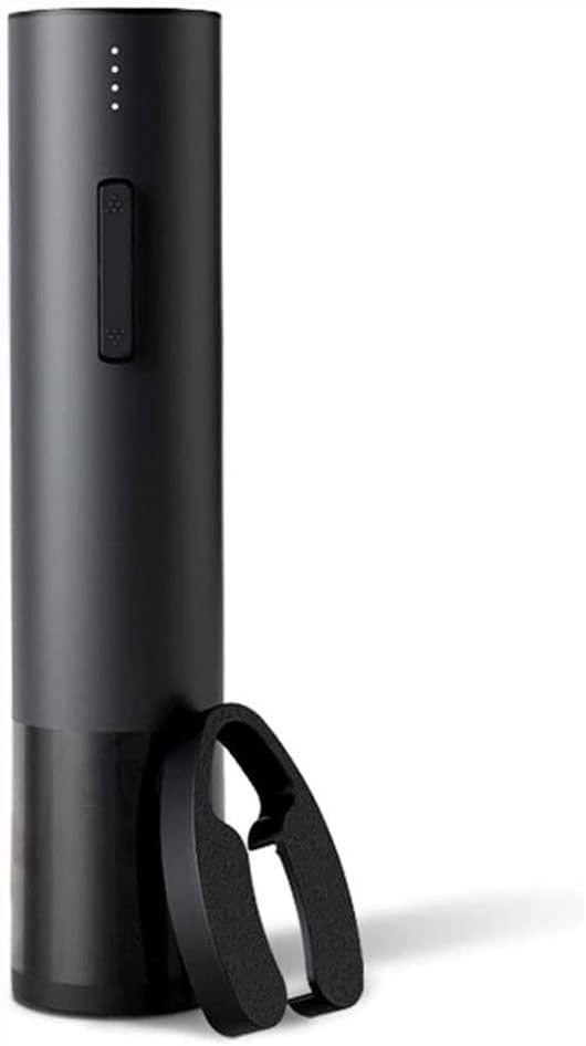 Electric Wine Opener Set, Wine Bottle Cork Remover Tool with Foil Cutter, Perfect Wine Gift, Red (Color : Black)