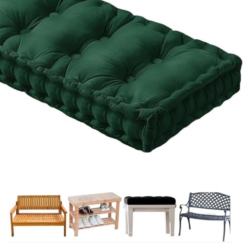Coussin de banc intérieur et extérieur en velours résistant pour mobilier de jardin