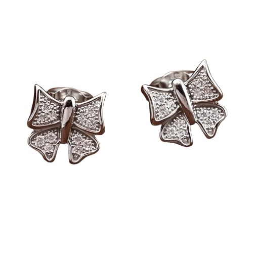Image of Silver Butterfly Stud Earrings