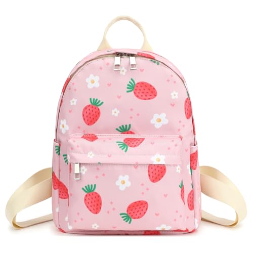 Image of Strawberry Mini Backpack Women Girls, Small Backpack Purse for Adults Teens Kids School Travel