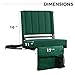 SPORT BEATS Stadium Seats with Back Support Bleacher Chairs with Back and Cushion Thick Padded Bleacher Seats Includes Shoulder Strap Huntergreen 2pcs Regular - 17