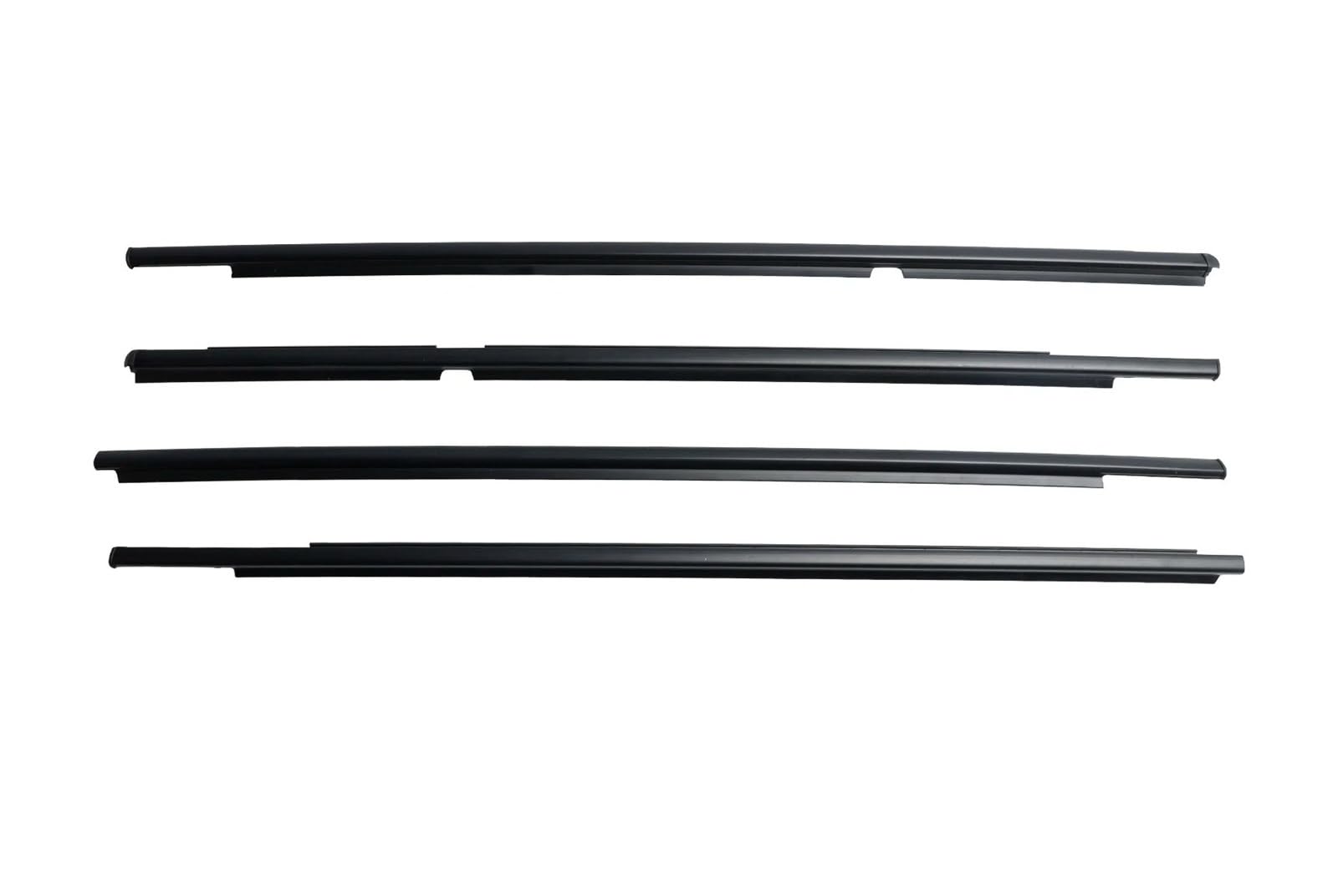 Uussup One Color Rubber Seal Weather Stripping 4Pcs Outer Door Glass Weatherstrip Moulding For Toyota For Yaris For Vitz 2005 2006 2007 2008 2009 2010