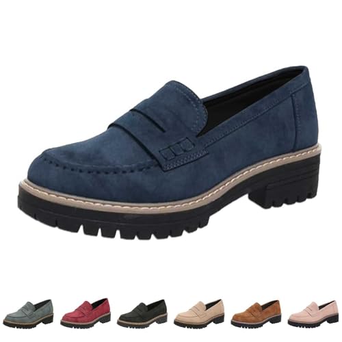 Generisch Halbschuhe Damen, Loafer Damen Lackschuhe Loafers...