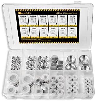 64 Pcs. JIC 37° Flare Thread Cap & Plug Assortment Kit, Seal Adapter Set for Hydraulic Hose Tube and Pipe, SAE AN Fittings, Galvanized Carbon Steel with Precision Threading, Dash Sizes 4 6 8 10 12 16