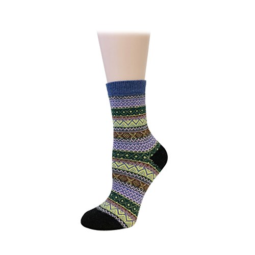 Image of Bowbear Women's 5-Pair Vintage Pattern Wool Socks