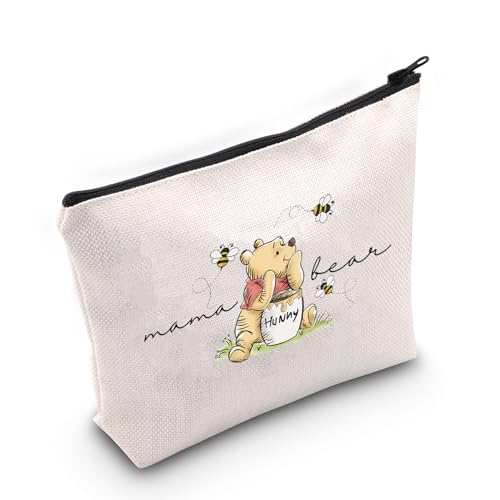 Image of JNIAP Mama Bear Cosmetic Bag Mom Life Gift Mothers Day Gifts For Her (MAMA BEAR）