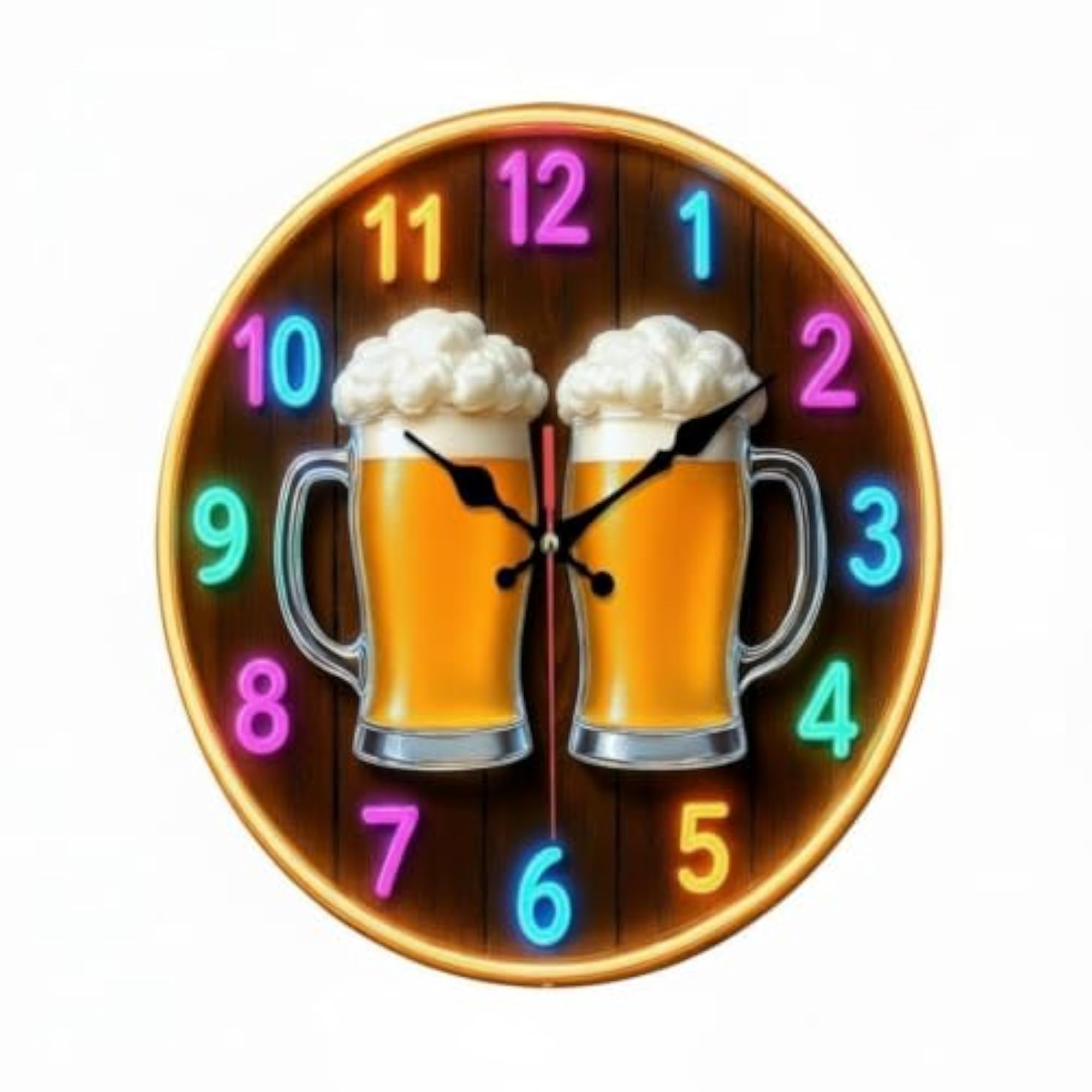 Beer Mug Wall Clock in Nordic Style