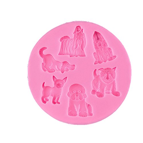 Molde de silicona para fondant para perro, caramelos, azúcar, decoración de tartas,...