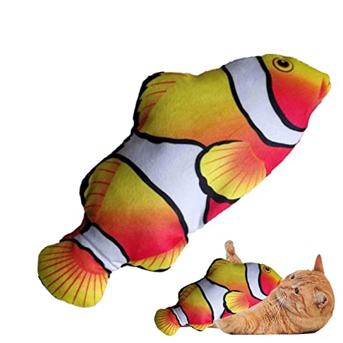 LOSOO Giocattolo Gatto Pesce in Movimento | Realistico Giocattolo a Forma di Pesce con Gatto in Movimento con Custodia per gatta - Floppy Wiggle Fish per Cani di Piccola Taglia, Motion Kitten Toy