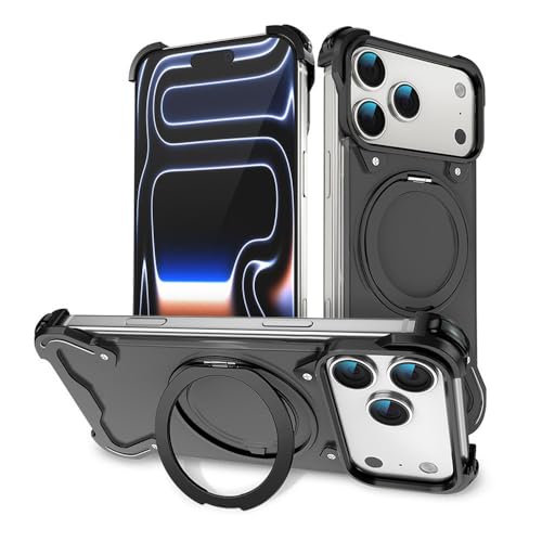 Protection magnétique iPhone 16 haut de gamme antichoc avec anneau 360
