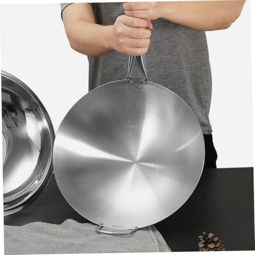 Wok de acero inoxidable con mango de madera miniatura 5
