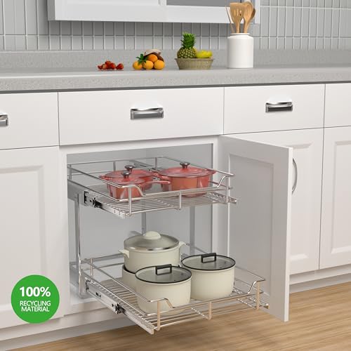 2-Tier-Cabinet-Pull-Out-Shelves-20-W-x-22-D-Chrome-Heavy-Gauge-Wire-Kitchen-Cabinet-Organizer-100-lbs-Capacity-Ball-Bearing-Glides-Min-21-Opening-Pots-Pans-Organizer