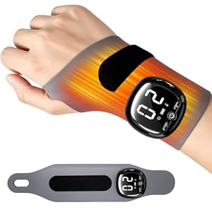 Handmassagegerät mit Wärmefunktion,Gerät Handgelenk Massagegerät,Kabelloses EMS Hand Massagegerät,wohltuende Entspannung von Handgelenk Hand,5 Modi 9 Stärke,Handschmerzen lindern,für Sport Hausarbeit