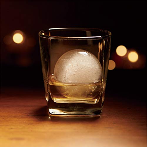 Adoric Large Sphere Mold Silicone Ice Cube Trays for Whisky 2.5 Inch Ice Ball Mold Sphere Round Ice Ball Maker, Black