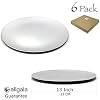 allgala 13-Inch 6-Pack Heavy Quality Round Charger Plates-Brushed silver-HD80322