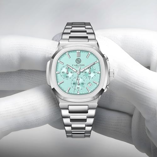 Image of Carlton London Men Stainless Steel Analog Watch | Black Waterproof Watches for Men Boys Male | Fashionable Trendy Quartz Movement Wrist Watch